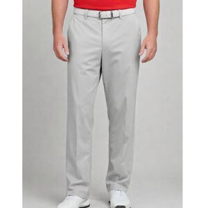 Izod Golf Pants Gray 38x30 Performance Stretch Lightweight Flat Front Straight L
